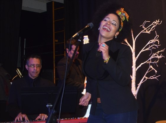 Robert C. Fekete at the keyboard accompanying a vocalist